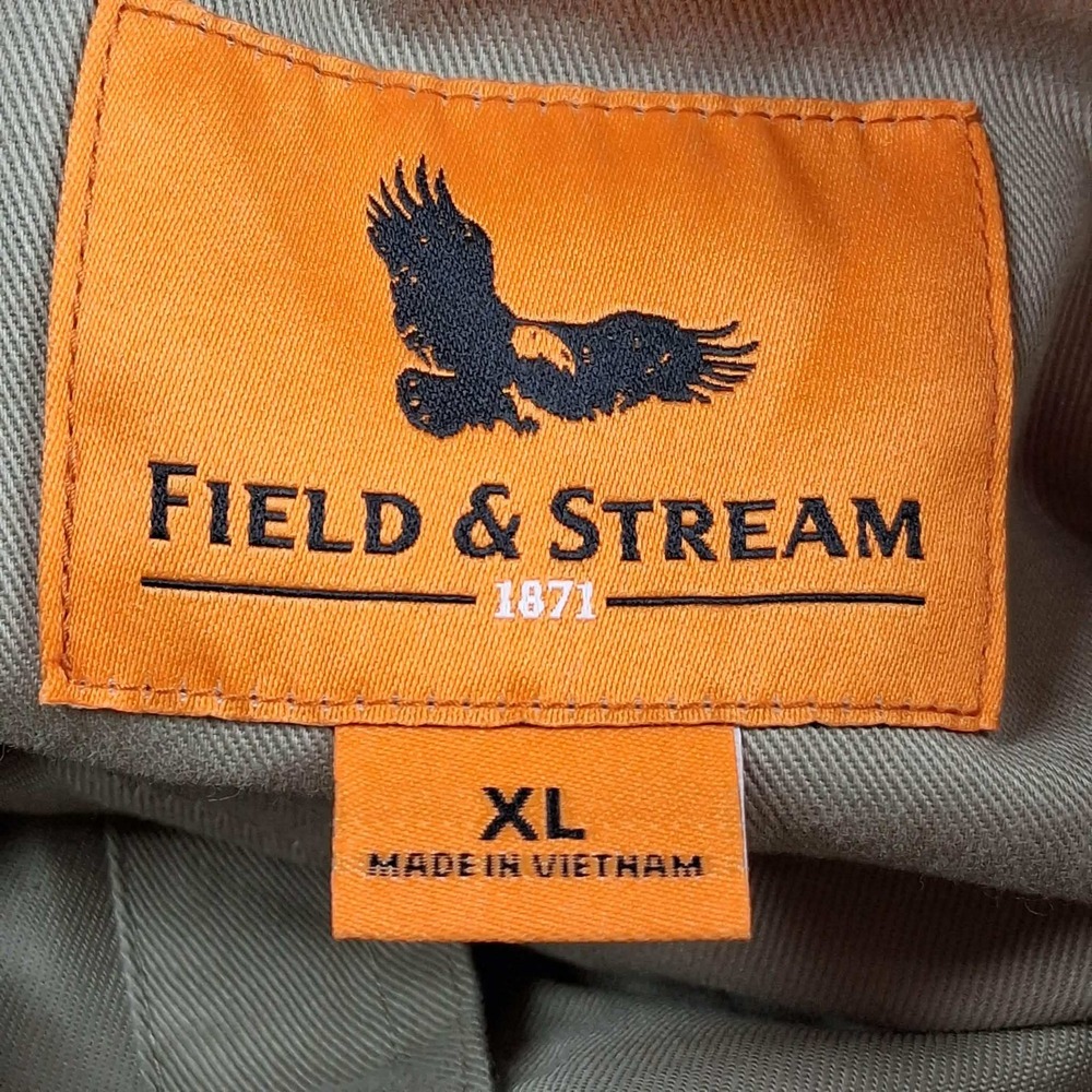 Field & Stream Shooting Shirt Mens XL Tan Orange hydroRepel Long Sleeve NWT - Picture 3 of 13